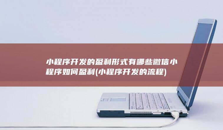 微信小程序如何盈利